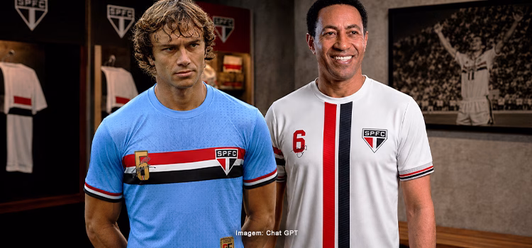 Lugano e Júnior ganham homenagem de marca licenciada pelo São Paulo