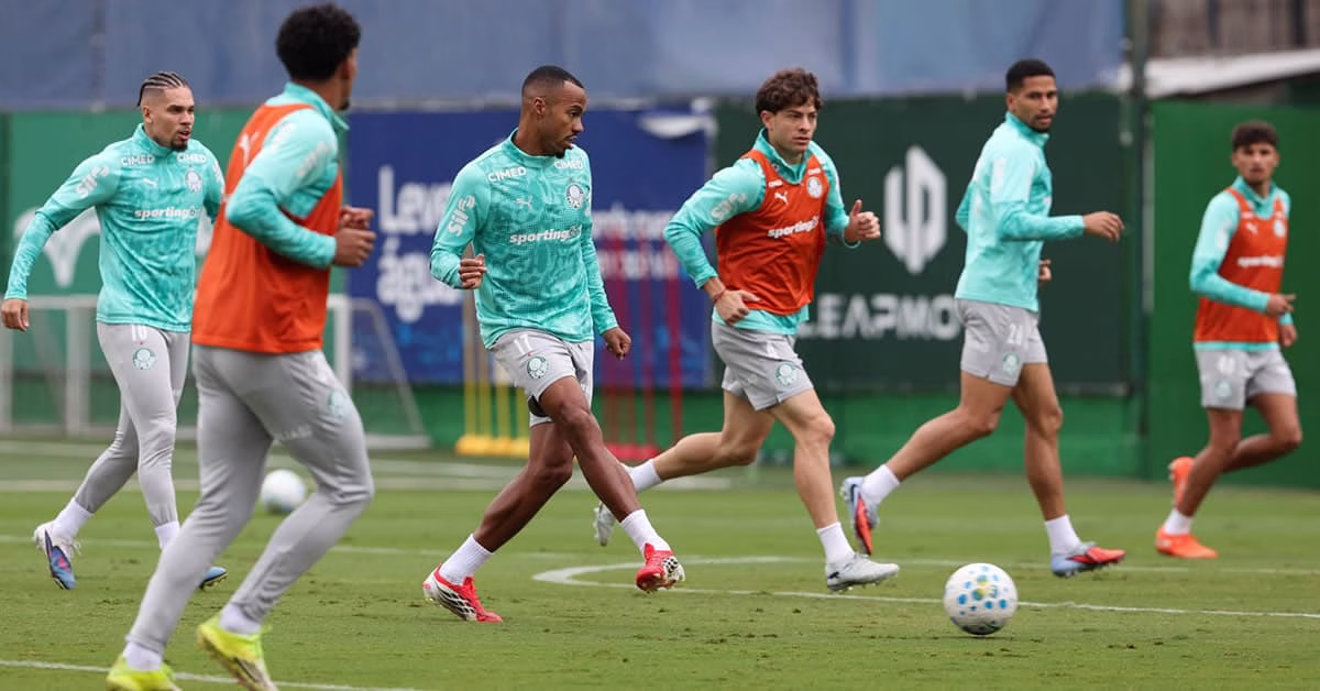Palmeiras faz treino tático antes de enfrentar o Flamengo; veja provável escalação