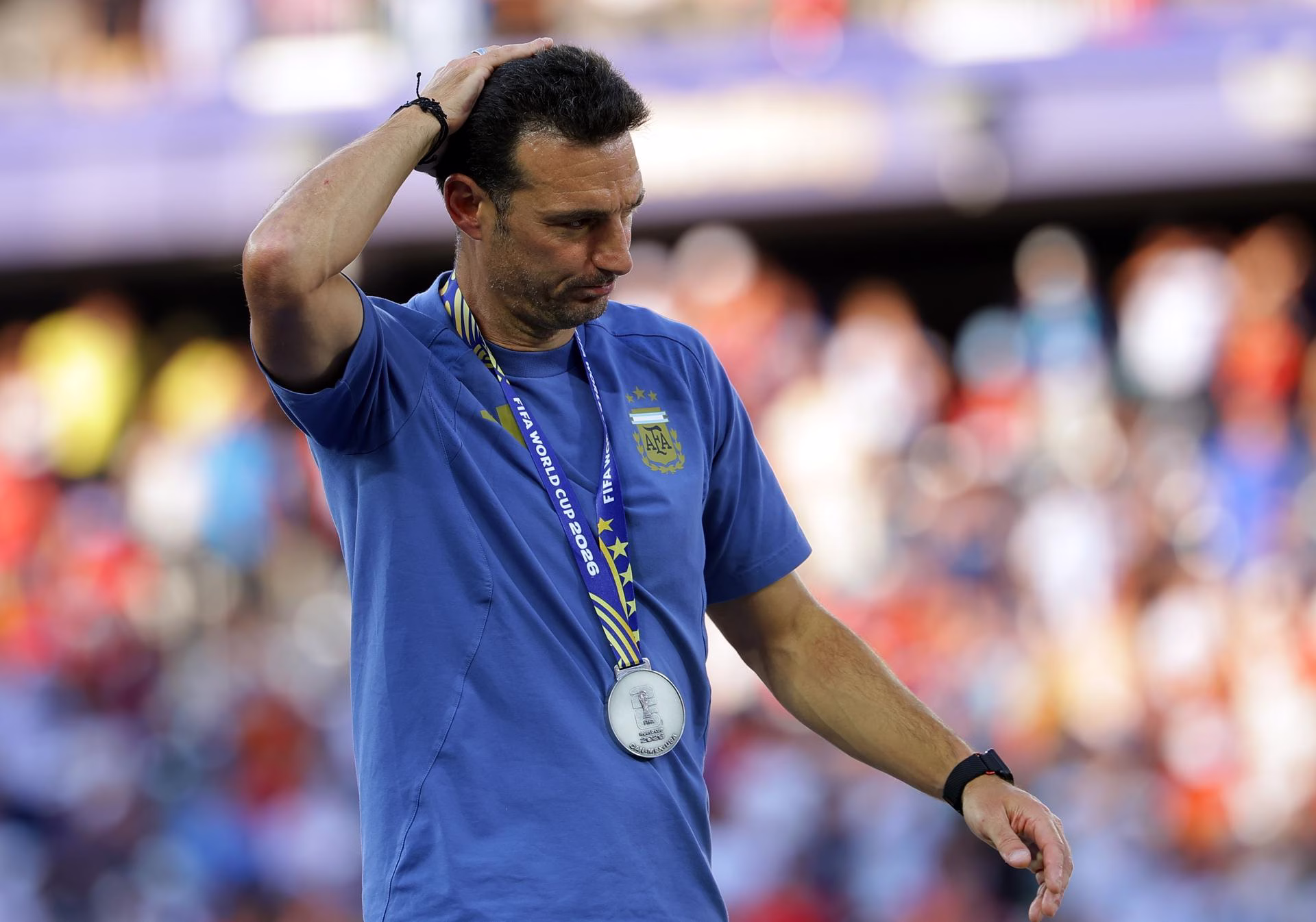 Scaloni abre o jogo após vice na Copa: ‘Sinto muito por não ter conseguido trazer outra taça’